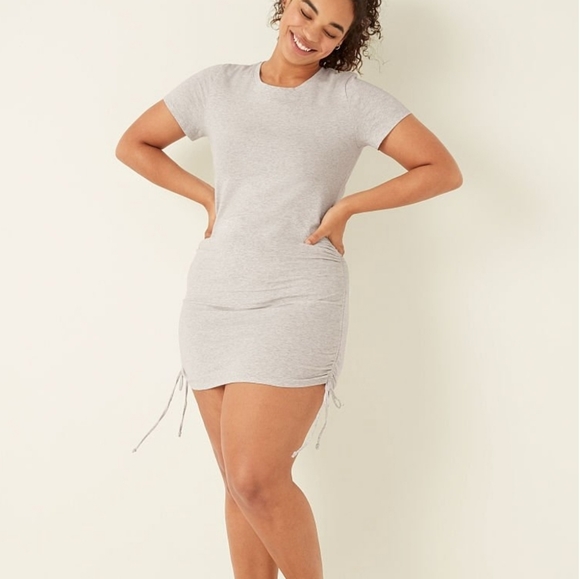 PINK adjustable rushed side t-shirt dress small - Picture 6 of 6